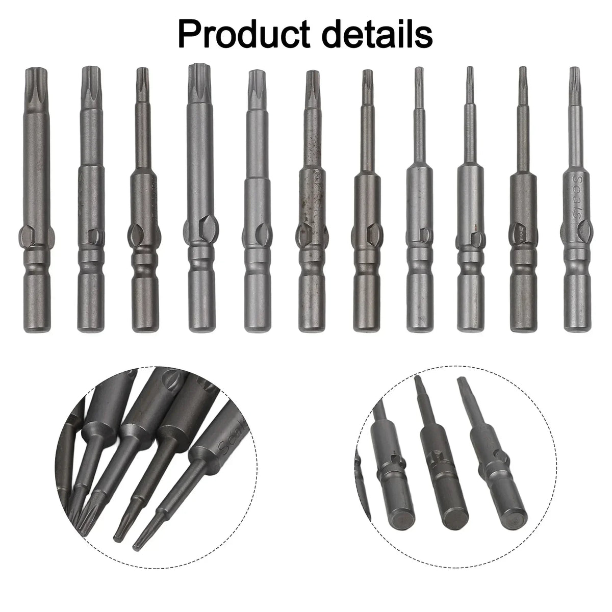Torx Screwdriver Bit Set T5–T30 | 6mm Round Shank 6 & 11 Pc Screwdriver Bit Set Axl