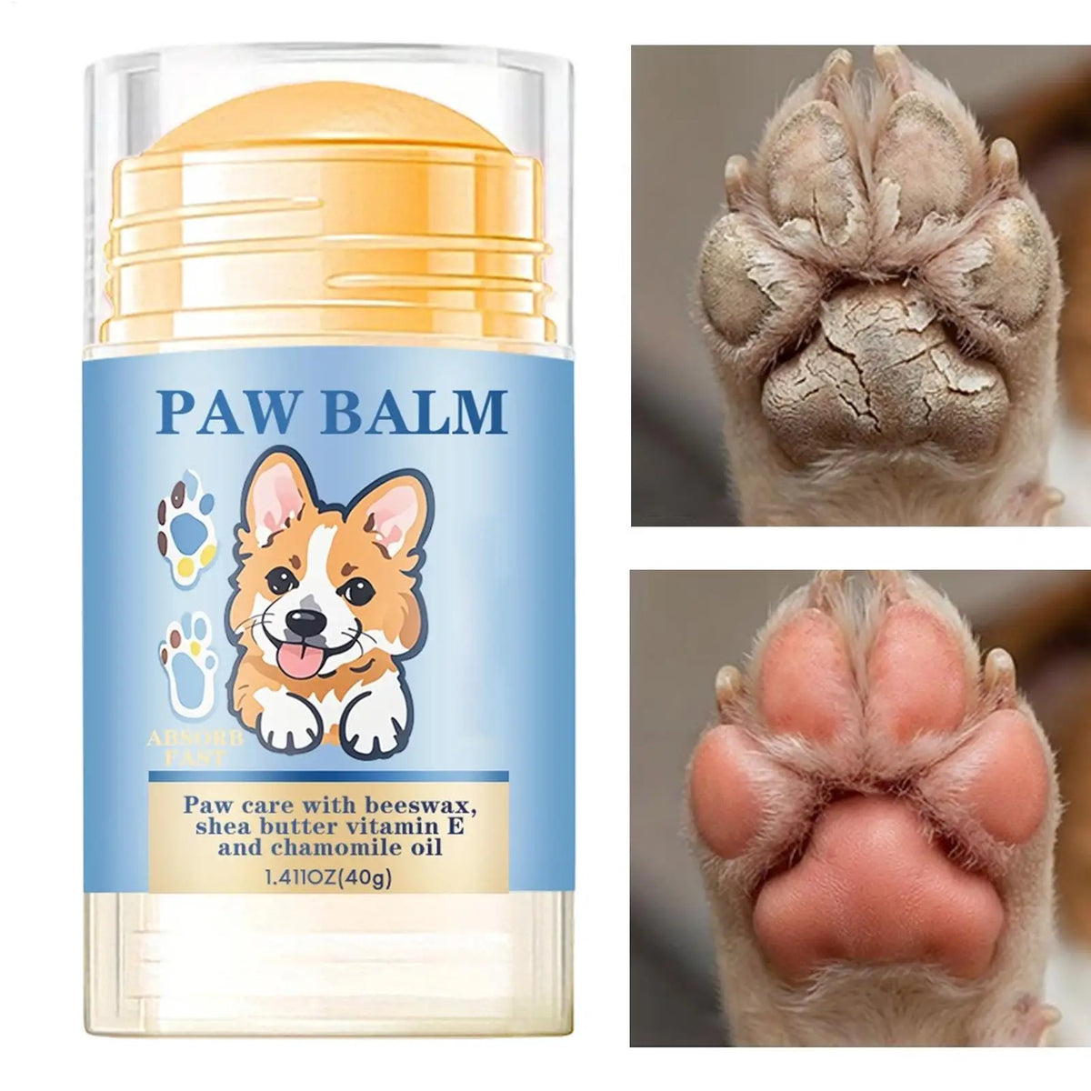 Natural Wax Dog Paw Balm 40g – Moisturizing Paw Butter Pet Paw Balm Axl Default Title