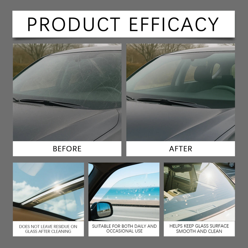 Car Glass Oil Film Remover & Anti-Fog Cleaning Brush Car Glass Cleaner Axl
