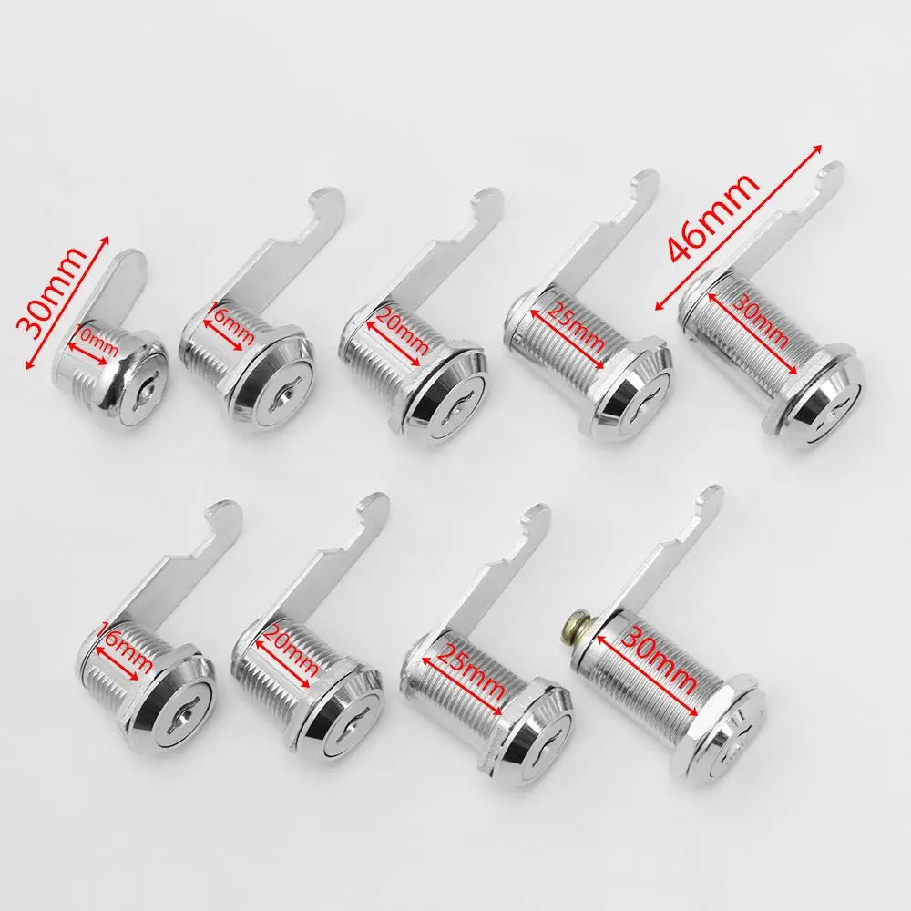 Zinc Alloy Cam Lock with 2 Keys – Cabinet Drawer Mailbox Cam Lock Axl