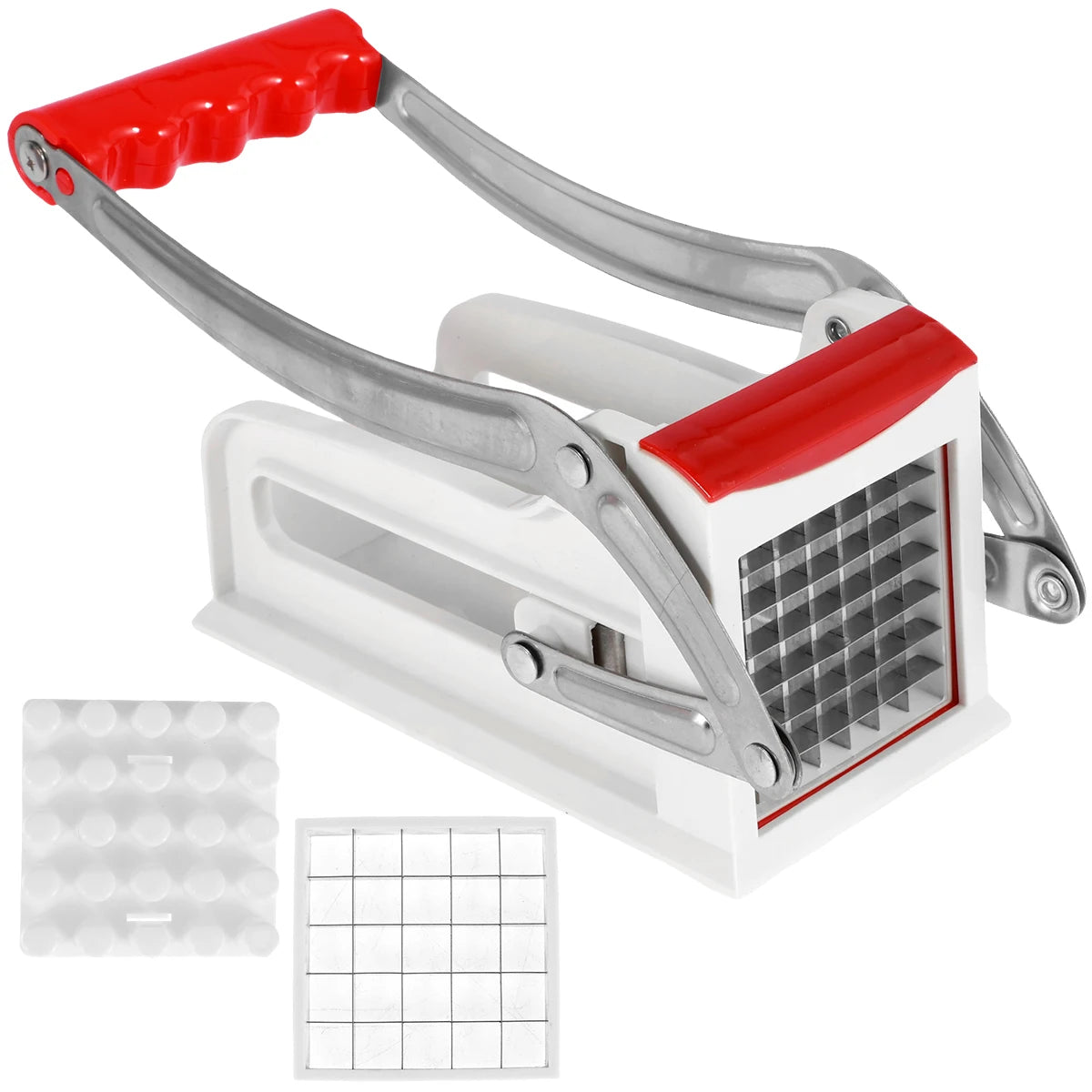 Stainless Steel Hand Press Potato Slicer & French Fry Cutter French Fry Slicer Axl red-1pcs