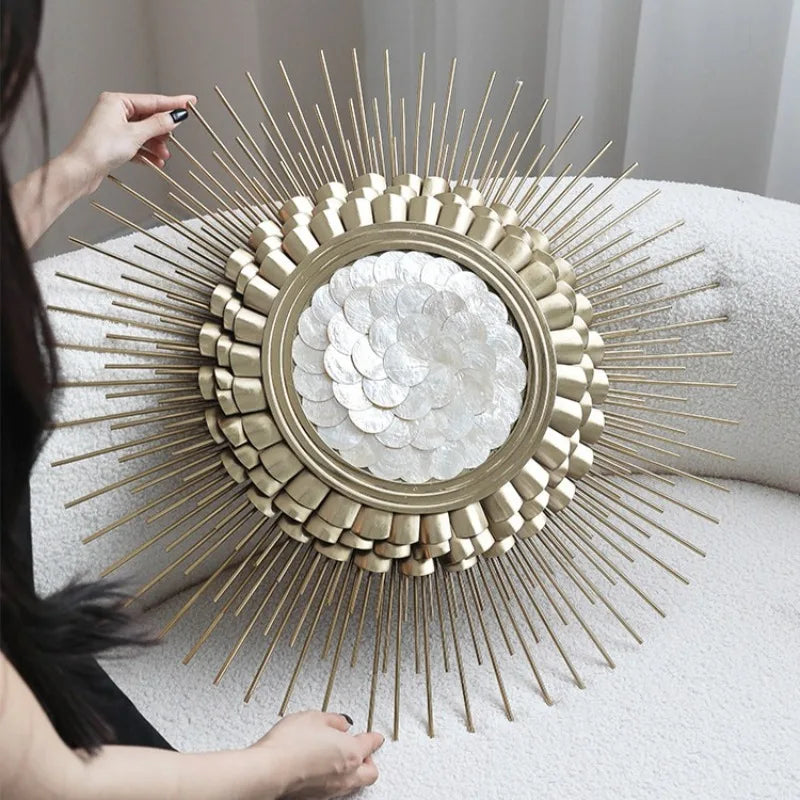 Shell & Metal Wall Art – Luxury Modern Mural Home Decor Metal Wall Art Axl