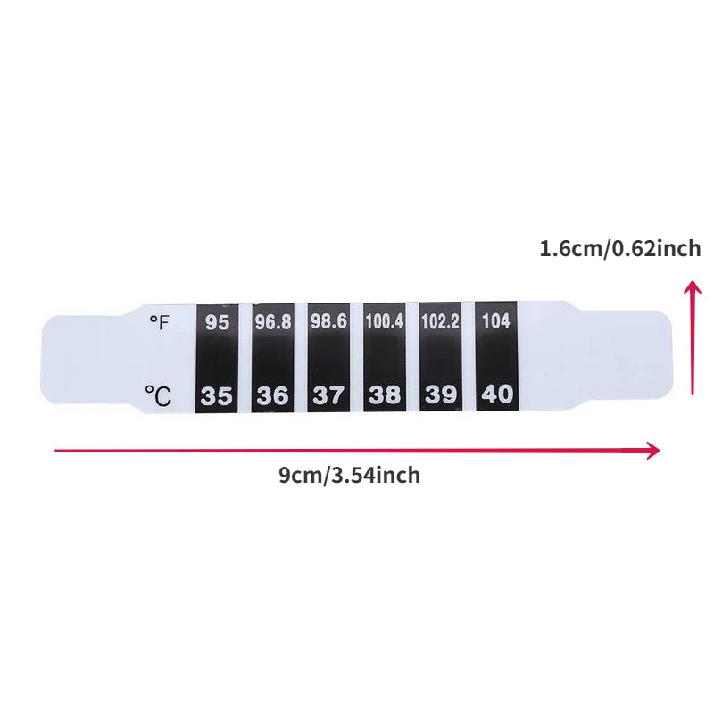 Baby Forehead Thermometer Strips – Reusable Flexible 5 or 10 Pack Baby Thermometer Strips Axl