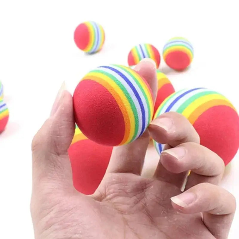 Rainbow Foam Ball Cat & Dog Toy Set – 3 Pack Pet Balls Pet Toy Balls Axl 3.5cm 3pcs