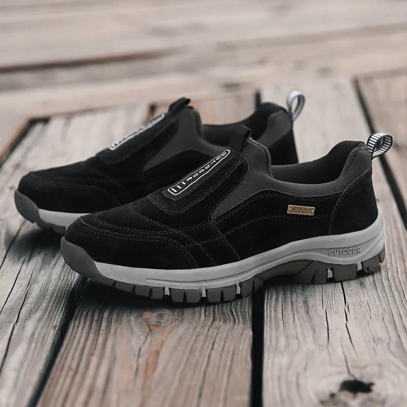 YBQJOO Men's Slip-On Canvas Sneakers | Breathable Walking Shoes Men's Slip-On Sneakers Axl