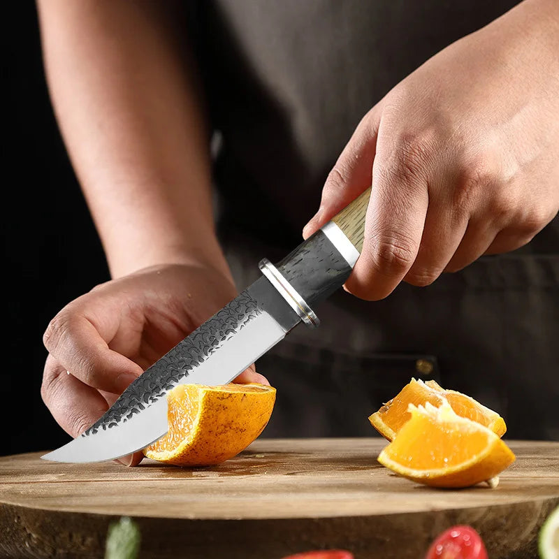 Hand Forged Boning Knife Stainless Steel Wooden Handle 10.5" Boning Knife Axl
