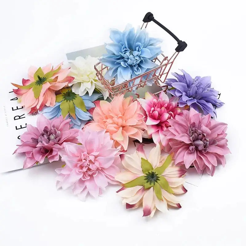 Silk Artificial Gerbera Flowers 10/20 Pcs – Wedding DIY Decor Artificial Flower Heads Axl MIX 10 Pieces