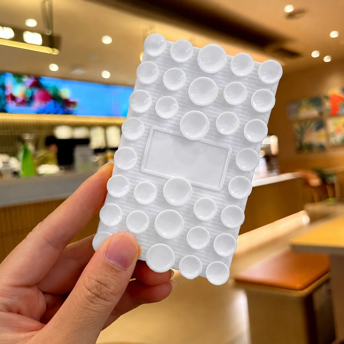 Silicone Suction Cup Phone Stand – Foldable Multi-Angle Holder Phone Stand Holder Axl WHITE