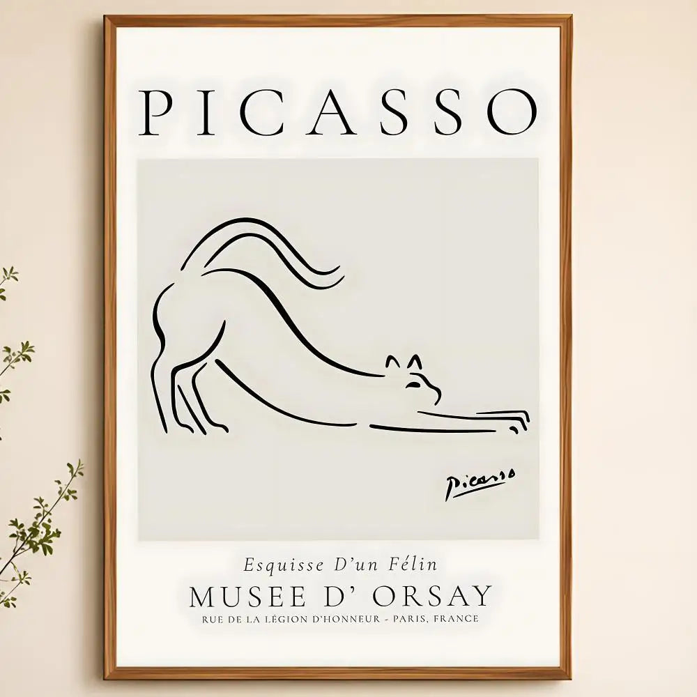 Pablo Picasso Art Poster – HD Self-Adhesive Wall Decor Print Wall Art Poster Axl White10 60X90cmNoframe