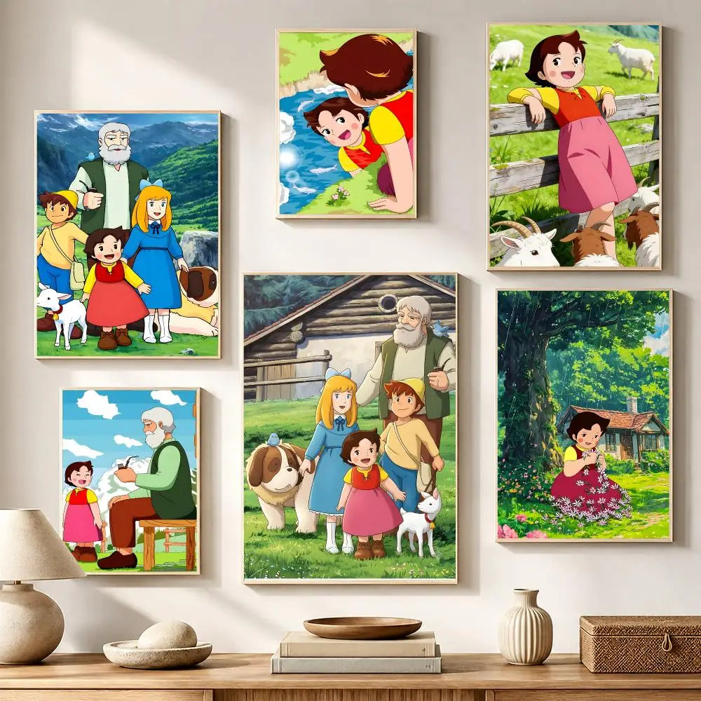 Heidi Girl of the Alps Poster – HD Waterproof Wall Stickers Wall Sticker Decal Axl