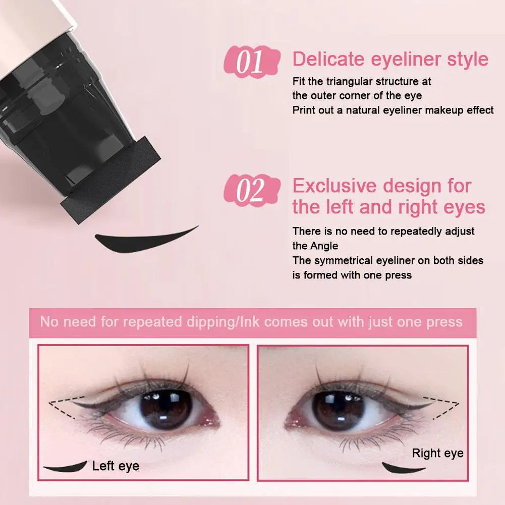 Rotating Stamp Eyeliner Pen – Dual-Tip Waterproof Wing Liner Stamp Eyeliner Pen Axl
