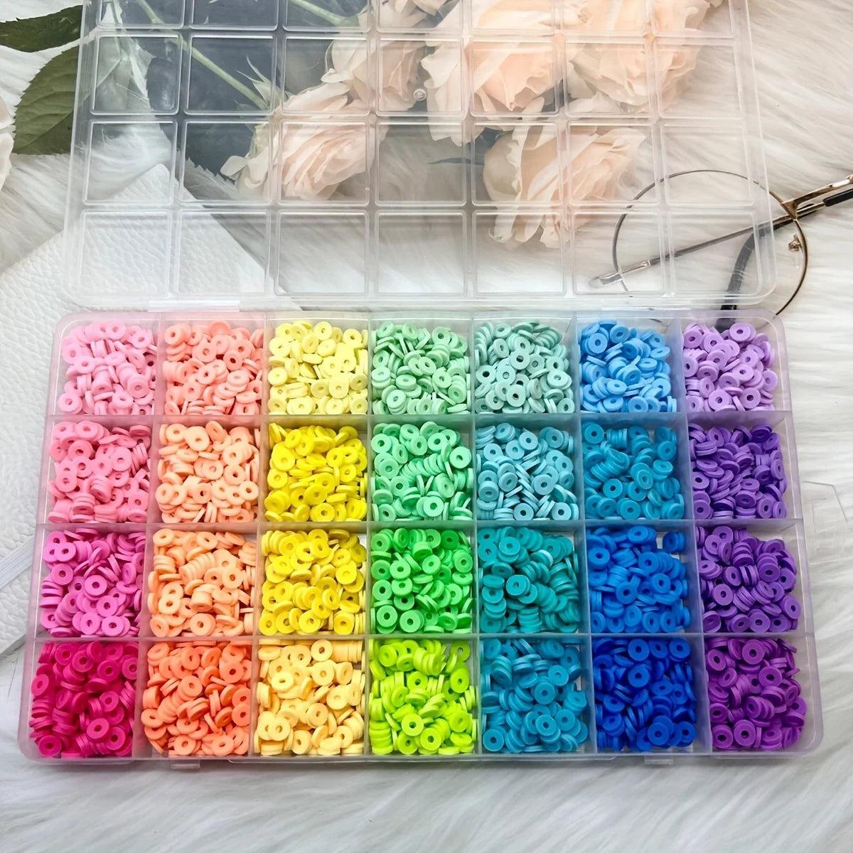 Rainbow Clay Bead Box Set – DIY Bracelet & Jewelry Making Kit Bead Craft Kit Axl