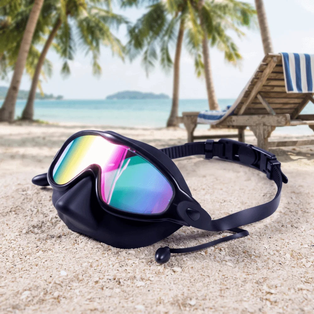 Women's Wide View Swim Goggles – UV &amp; Anti-Fog Large Frame Swim Goggles Axl