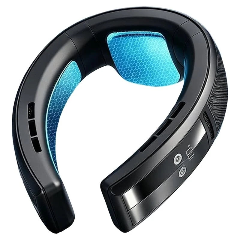Wearable Neck Cooler Fan – Semiconductor Cooling & 6000mAh Wearable Neck Cooler Axl Black USB Type-C