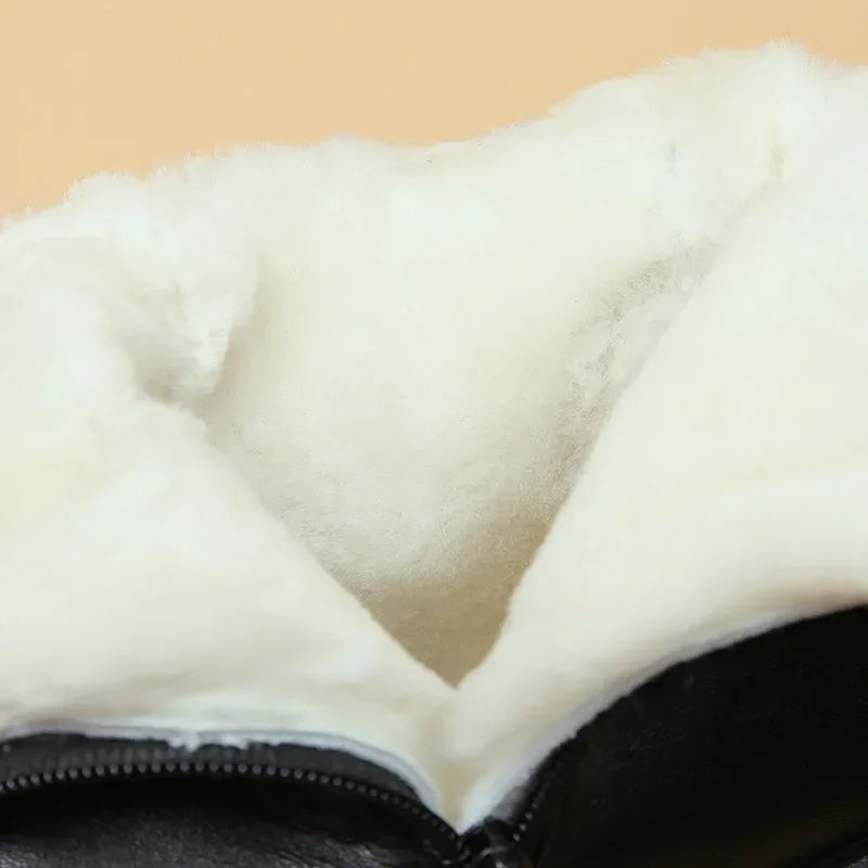Women's Winter Plush Ankle Boots – Warm Zip Booties Winter Ankle Boots Axl