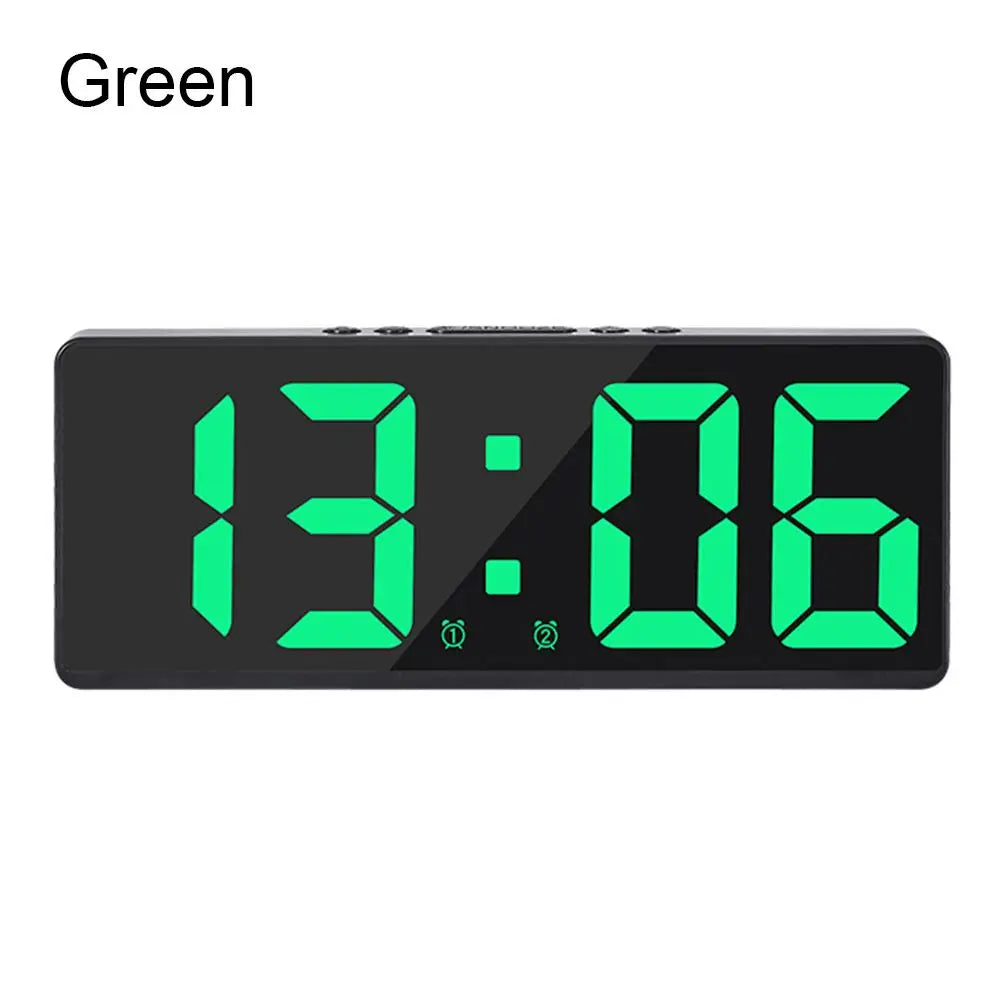 Voice Control LED Digital Alarm Clock with Temperature Display LED Alarm Clock Axl Green