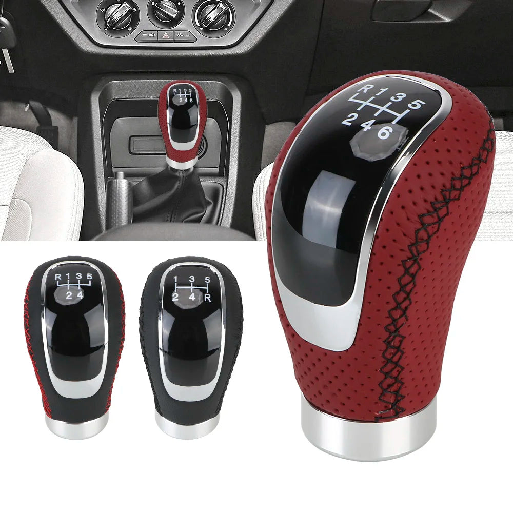 Universal 5/6 Speed PU Leather Gear Shift Knob – Manual Shifter Gear Shift Knob Axl