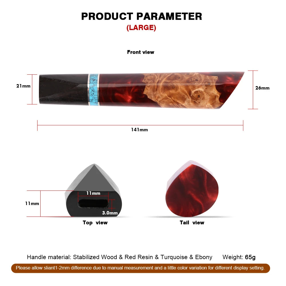 Stabilized Wood Resin Chef Knife Handle – Heart-Shaped DIY Knife Handle Blank Axl Large Handle
