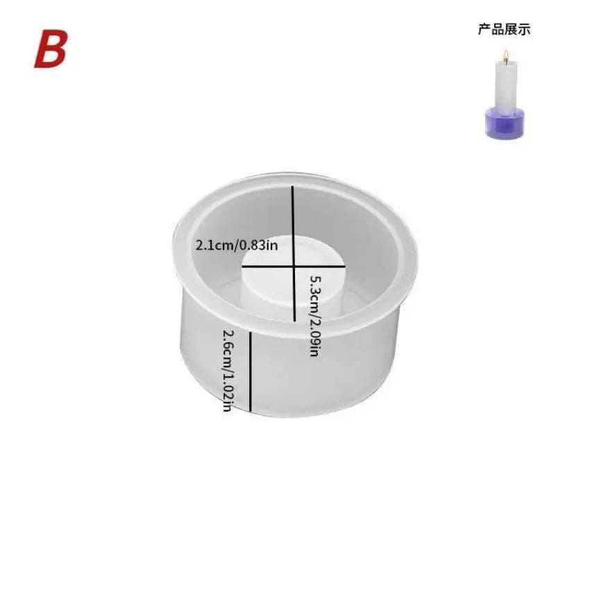 3D Silicone Candle Holder Mold – Heart, Star & Round Shapes Silicone Craft Mold Axl B