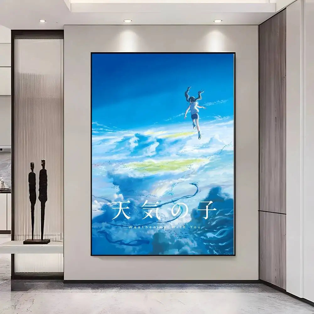 Weathering With You HD Wall Poster – Self-Adhesive Waterproof Wall Art Poster Axl z7 50X70cmNoframe