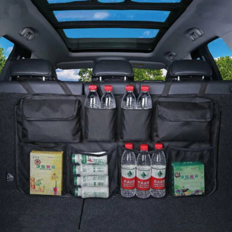 Car Backseat Organizer – Hanging Storage Bag Net for SUV & Van Car Seat Organizer Axl