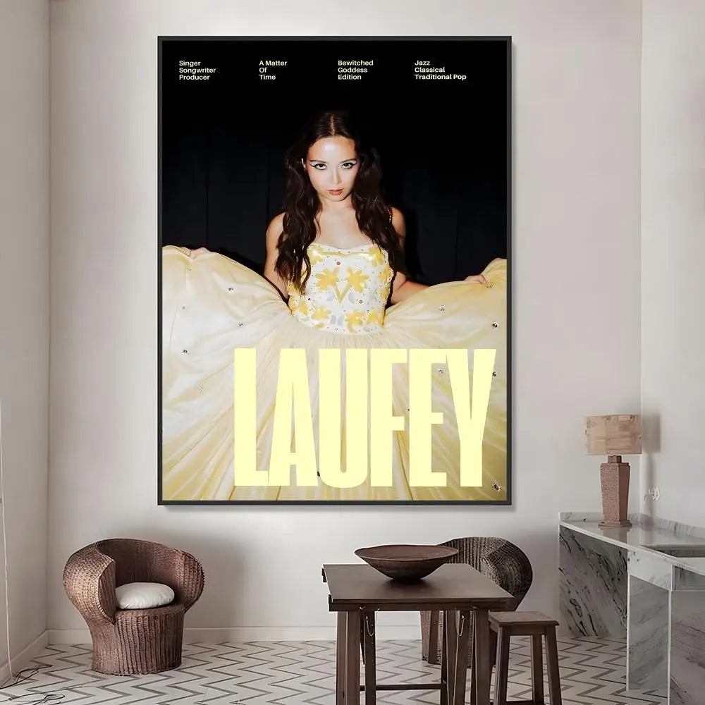 Laufey Poster Waterproof PVC Stickers – Wall Décor & Gift Wall Decor Stickers Axl White05 60X90cmNoframe