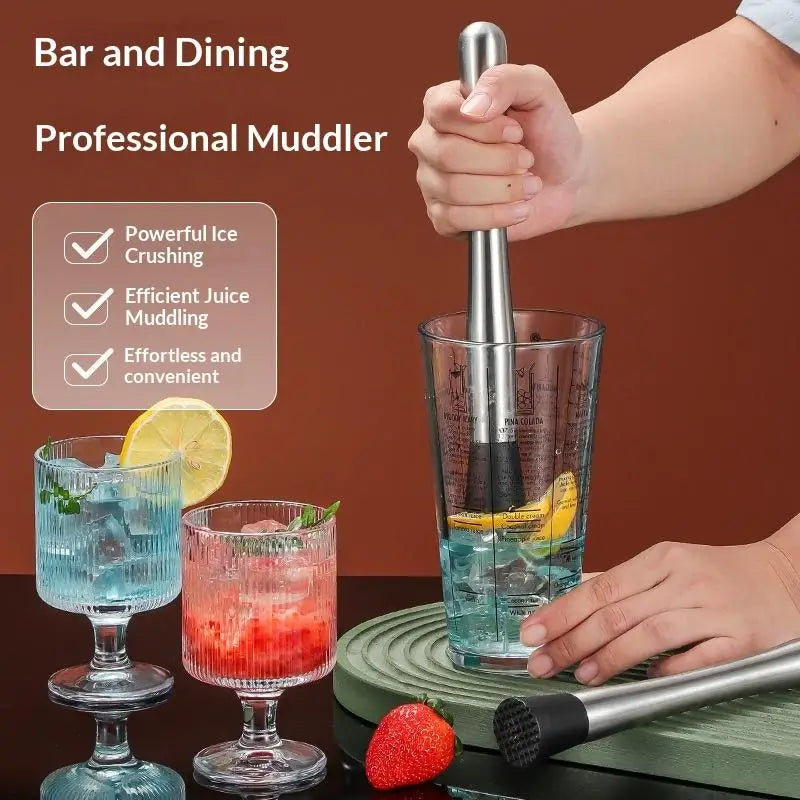Stainless Steel Ice Hammer & Muddler Bar Tool | Cocktail Set Bar Tool Axl