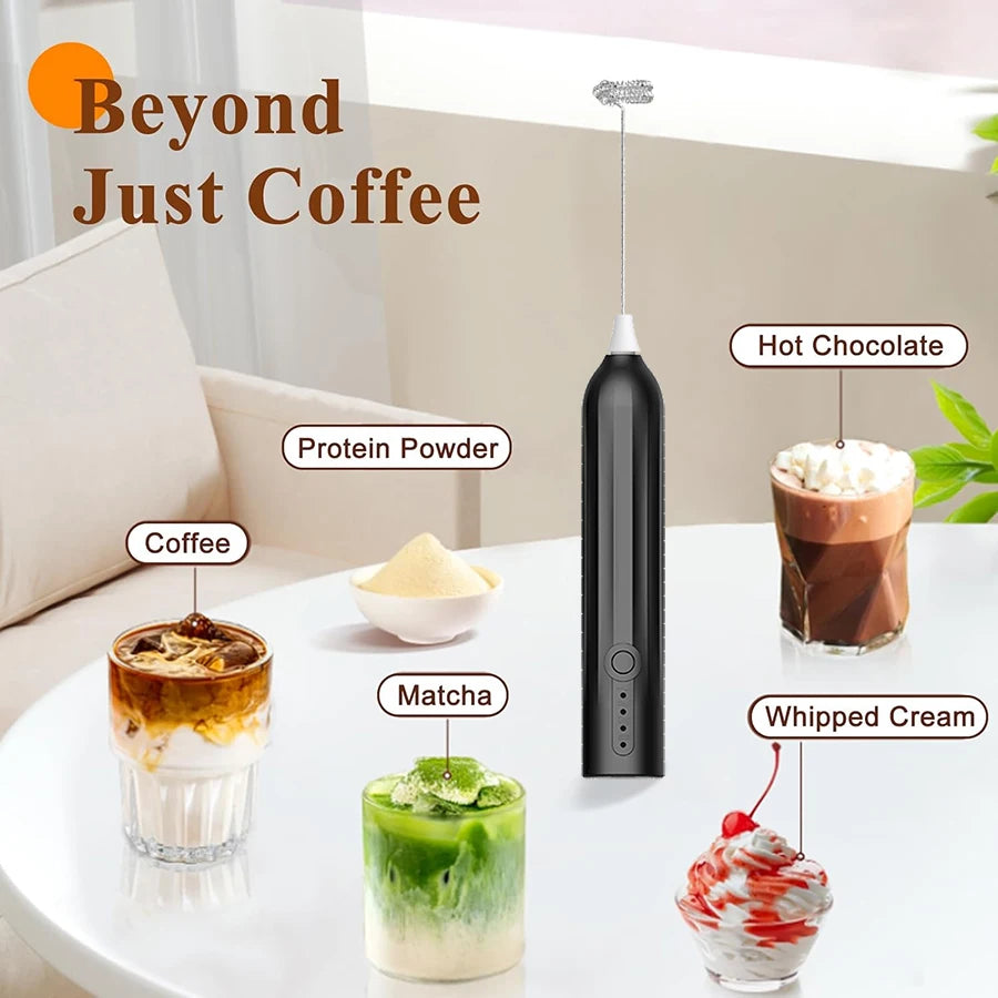 Mini Handheld Electric Milk Frother – Type-C Rechargeable Handheld Milk Frother Axl