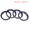 Hub Centric Rings 66.6mm to 57.1mm – 4-Pack Black Polycarbonate Wheel Hub Rings Axl Black