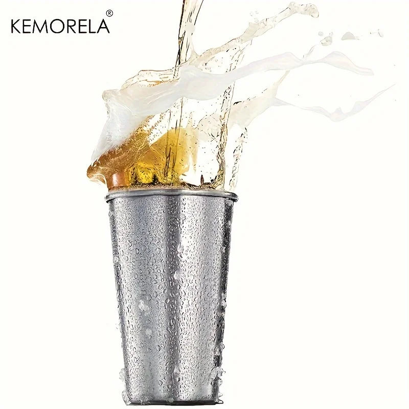 KEMORELA Stackable Stainless Steel Camping Cups 300/400ml | 2-4 Pack Stainless Steel Tumblers Axl