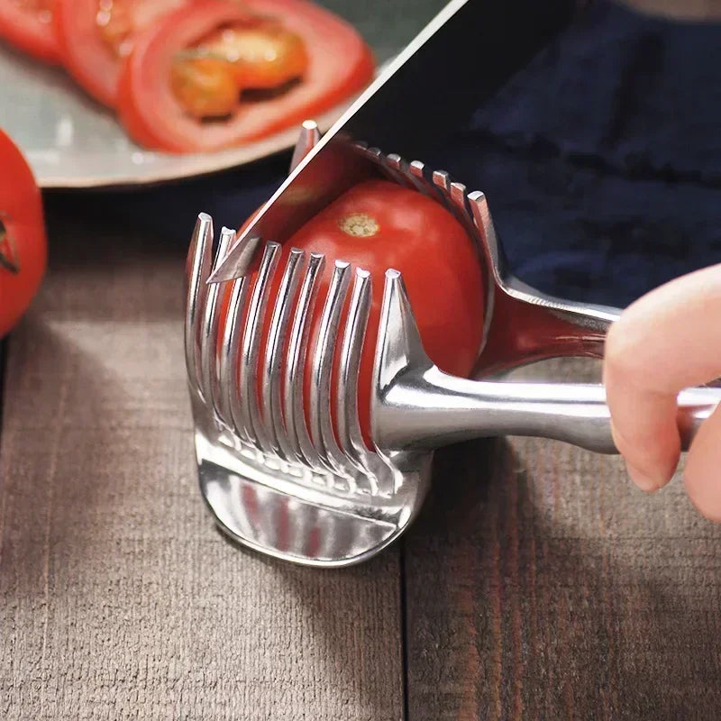 Handheld Tomato & Fruit Slicer – Lemon, Potato & Veggie Cutter Fruit Vegetable Slicer Axl