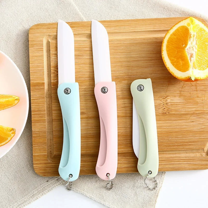 Foldable Ceramic Fruit Knife – Japanese Paring Knife for Travel Ceramic Paring Knife Axl