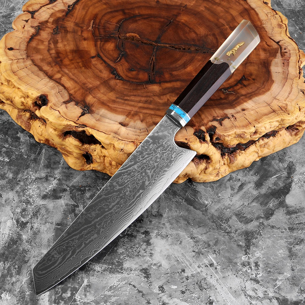 Damascus Kiritsuke Chef Knife 8-Inch | VG10 Steel Core Damascus Chef Knife Axl