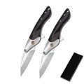 Folding Fruit Knife – Black Walnut & 7Cr17 Stainless Steel Folding Paring Knife Axl 2 PCS