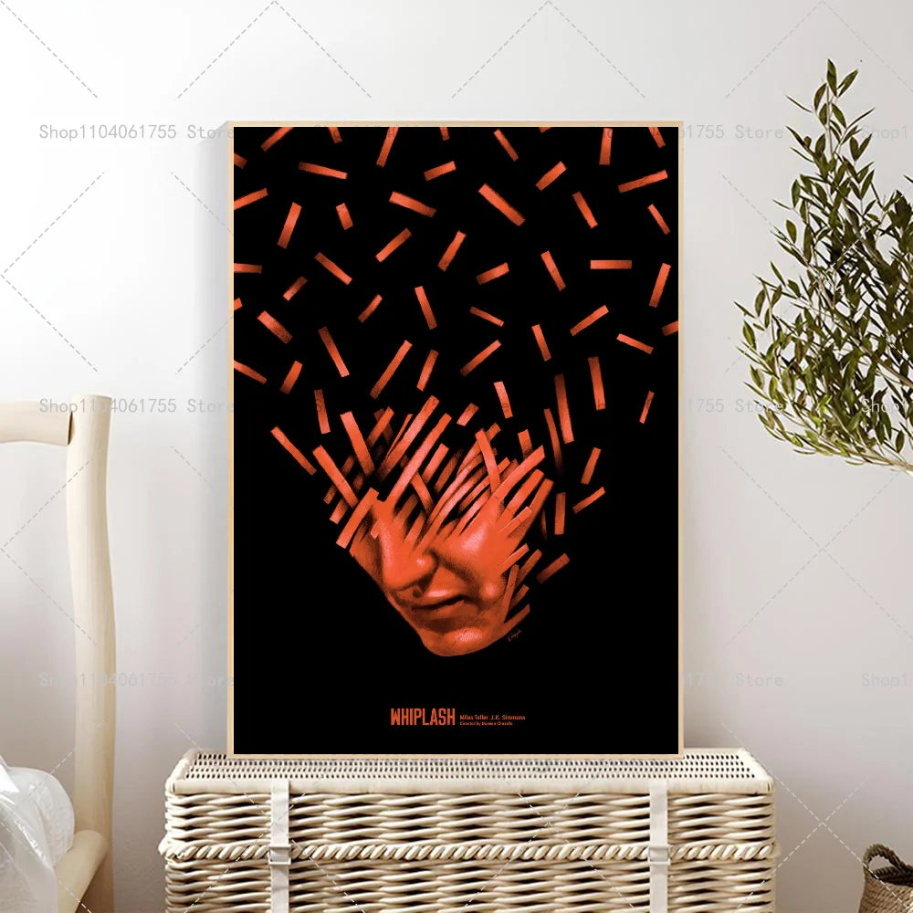 Whiplash Jazz Drummer Movie Poster – Self-Adhesive Wall Sticker Wall Art Poster Axl z9 50x70cm No Frame