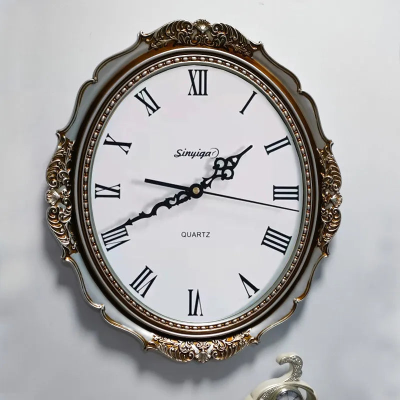Modern Silent Wall Clock – Minimalist Luxury Acrylic Decor Decorative Wall Clock Axl White-Silver Frame 37X33.5CM