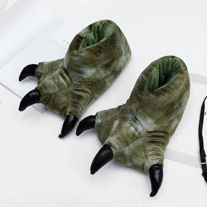Zebra Faux Fur Slippers Unisex Sizes 36–45 | Lorilury Indoor Slippers Axl Green Dinasour 44