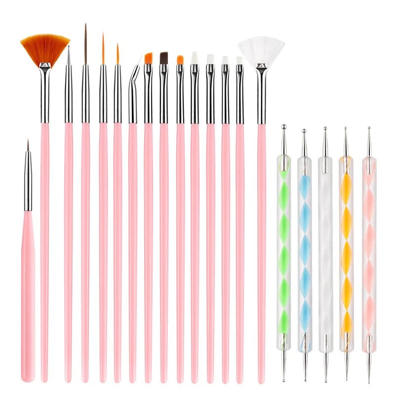 Nail Art Brush Set – Dotting Tools, Striping & Drawing Pens Nail Art Tool Set Axl Set B