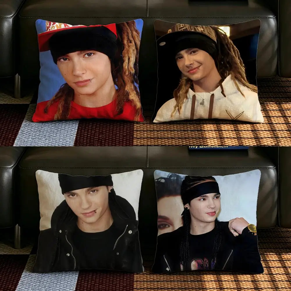 Tom Kaulitz Linen Cushion Cover | Sofa & Bed Pillow Case Decorative Cushion Cover Axl