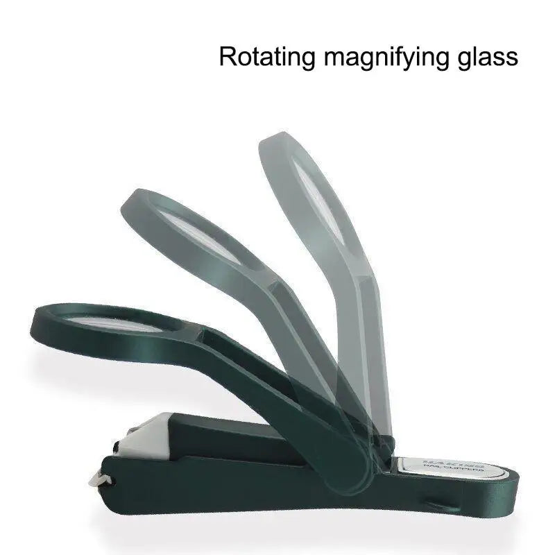 Magnifying Glass Nail Clipper – Anti-Splash Stainless Steel Nail Clipper Axl