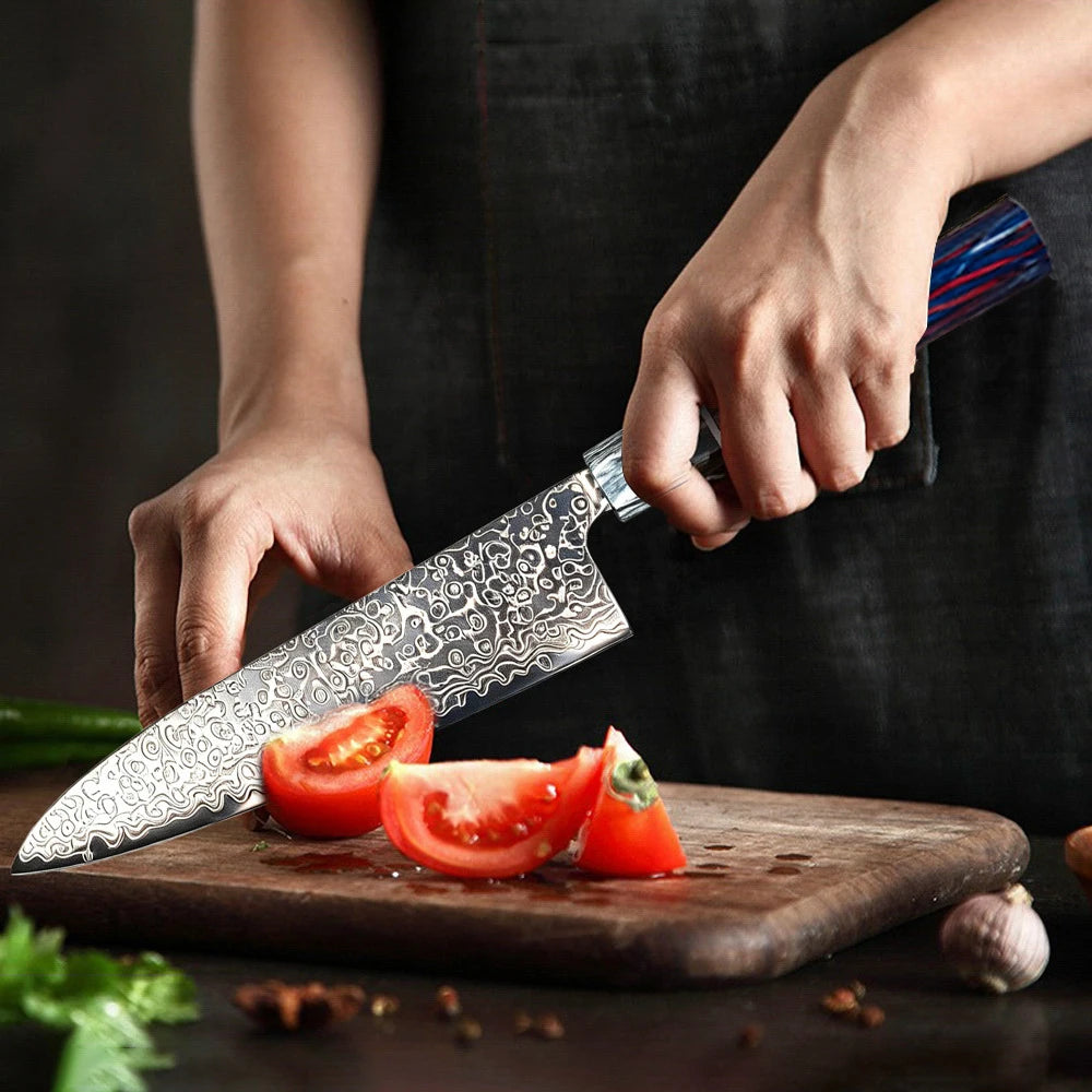 Damascus Steel Chef Knife Set – Japanese-Style Kitchen Gift Damascus Chef Knife Axl