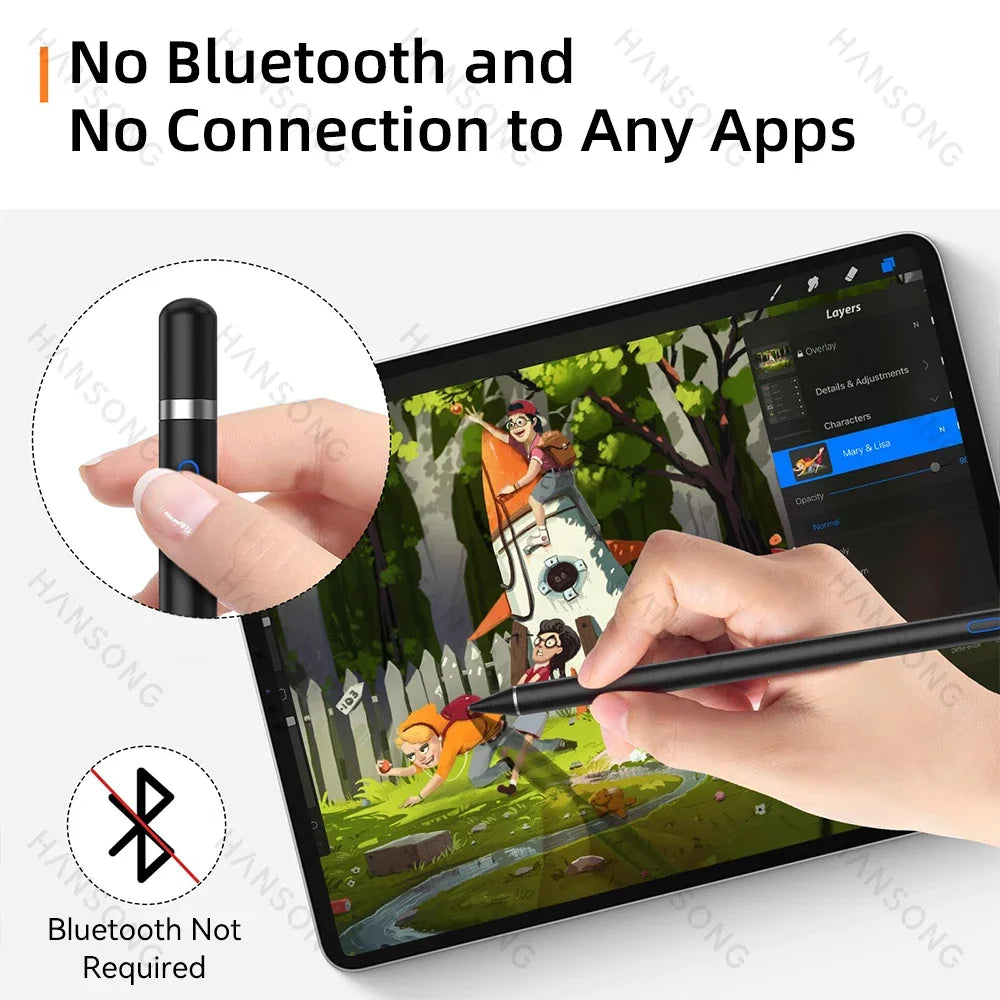 Rechargeable Active Stylus Pen for iPad iPhone & Android Active Stylus Pen Axl