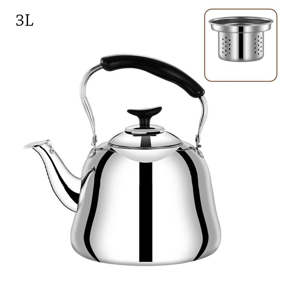 Stainless Steel Whistling Tea Kettle – Gas & Induction 1–3L Whistling Tea Kettle Axl 3L