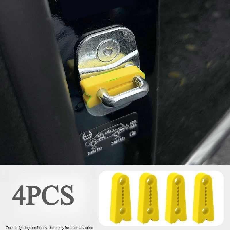 Car Door Anti-Vibration Cushion Pad Set of 4 | Sound Deadener Car Door Damper Pad Axl yellow-4pcs