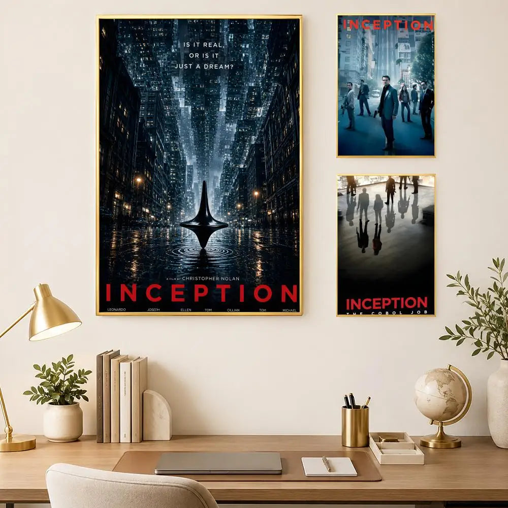 Inception Movie Poster – Self-Stick HD PVC Waterproof Wall Art Movie Wall Poster Axl