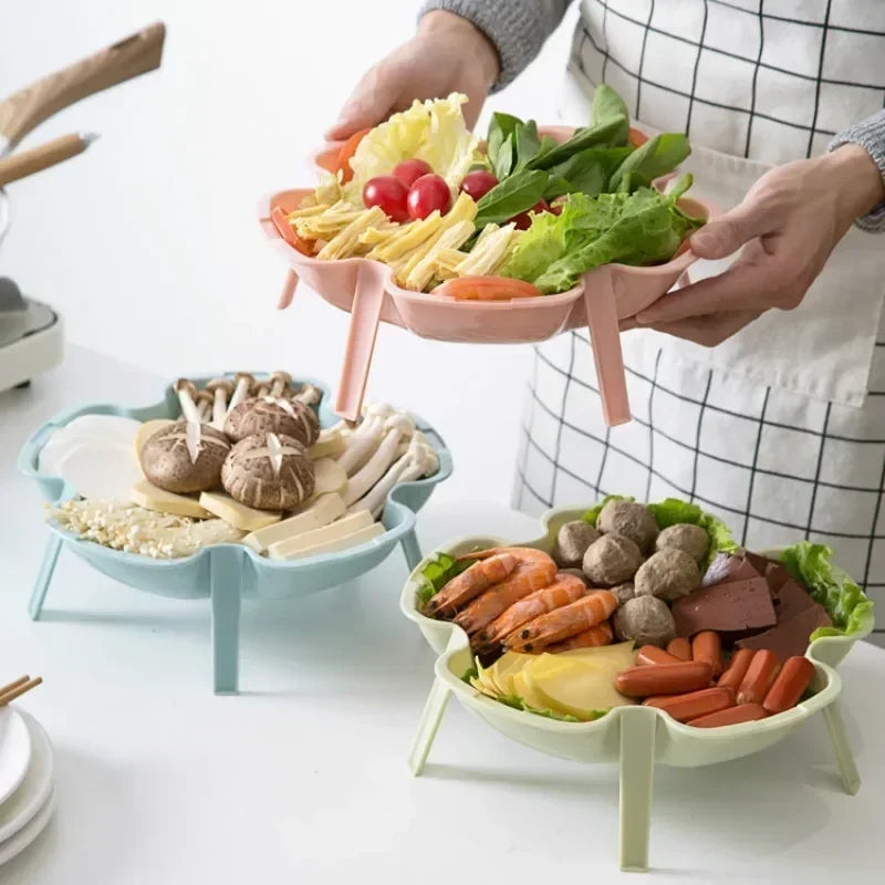 Stackable Flower-Shaped Plates – Mini Fruit & Dessert Dish Set Dessert Plate Set Axl