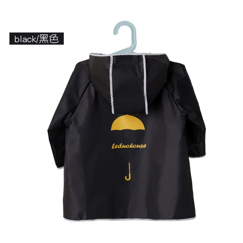 Kids Yellow Waterproof Rain Poncho – Nylon Raincoat Boys & Girls Kids Rain Poncho Axl black XL