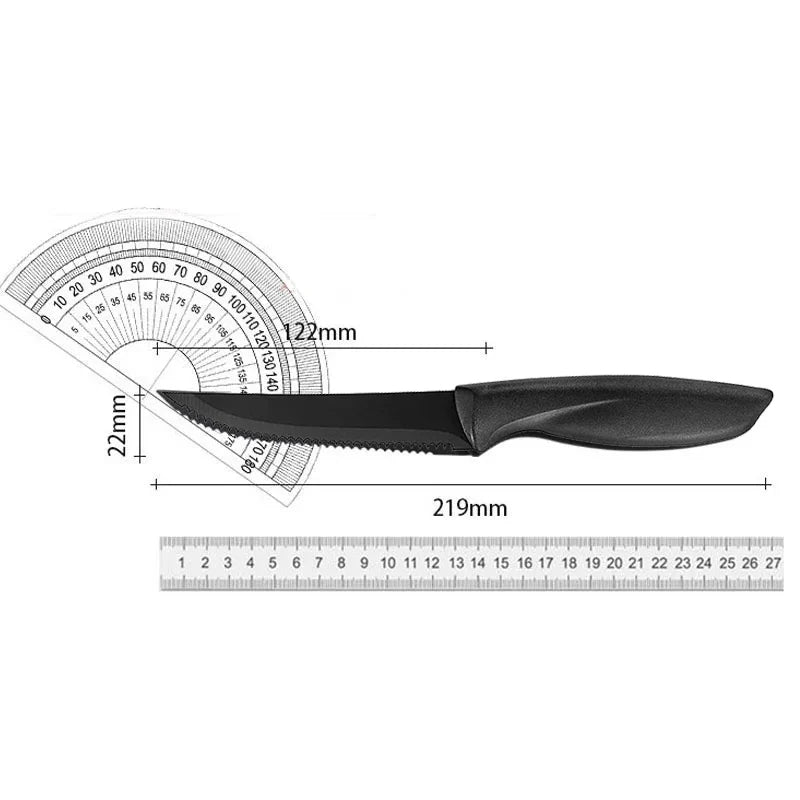 YRIDEFE Serrated Steak Knife Set – Stainless Steel 2/4/6/8 Pc Steak Knife Set Axl