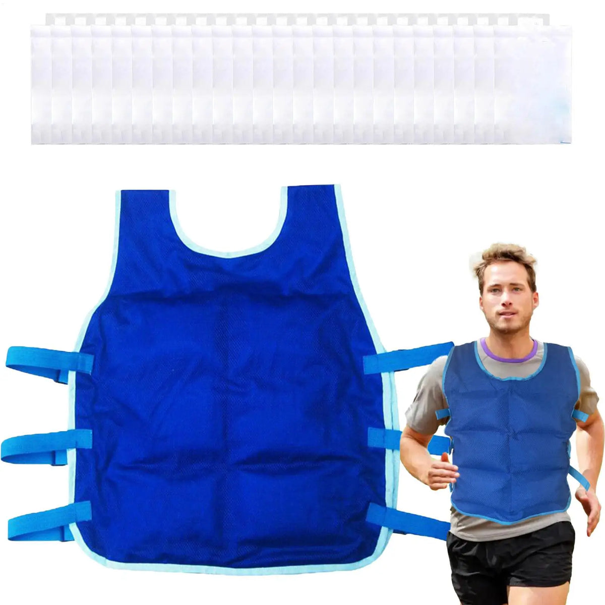 Ice Cooling Vest with 12 Ice Packs – Adjustable for Men & Women Ice Cooling Vest Axl