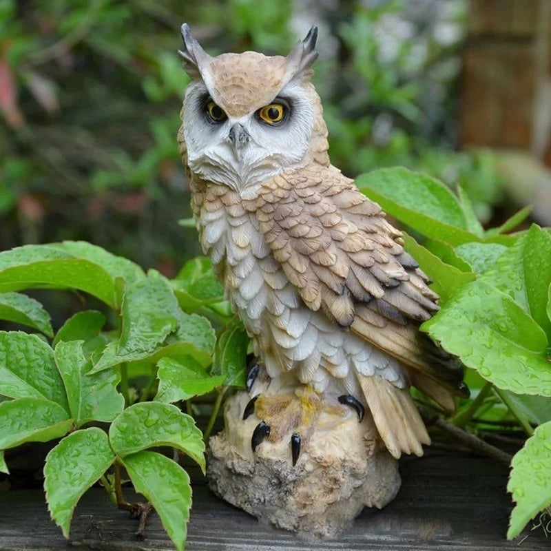 Cute Owl Resin Figurine – Indoor & Outdoor Garden Ornament Garden Figurine Axl